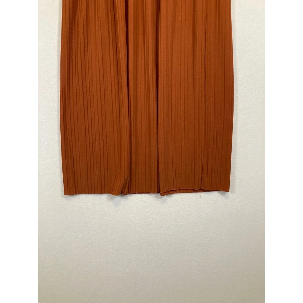 Earthy Boho Soho‎ Apparel Women M Terracotta Pleated Paperbag Waist Maxi Skirt
